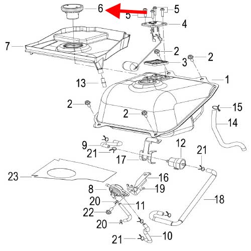 Tapa Del Tanque De Gasolina (K-BLADE125)