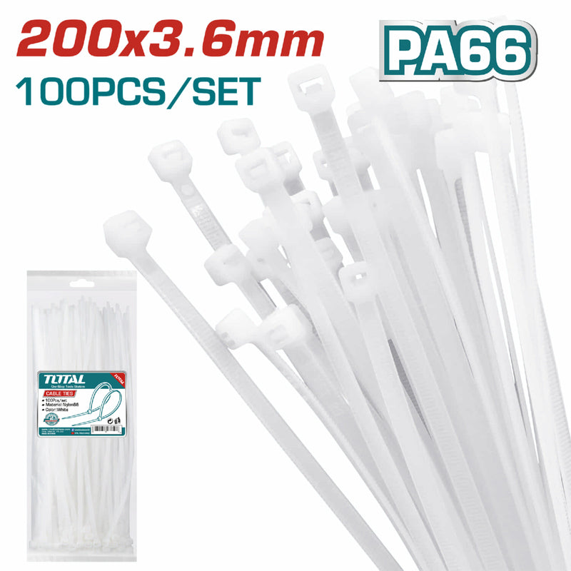 100 Zunchos de nylon 200mm x 3.6 mm.