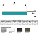 Platina Decorativa 2". Espesor 3.00 Mm Largo 5.85 Mts. Material 6063-T5. Acabado Anonizado Silver