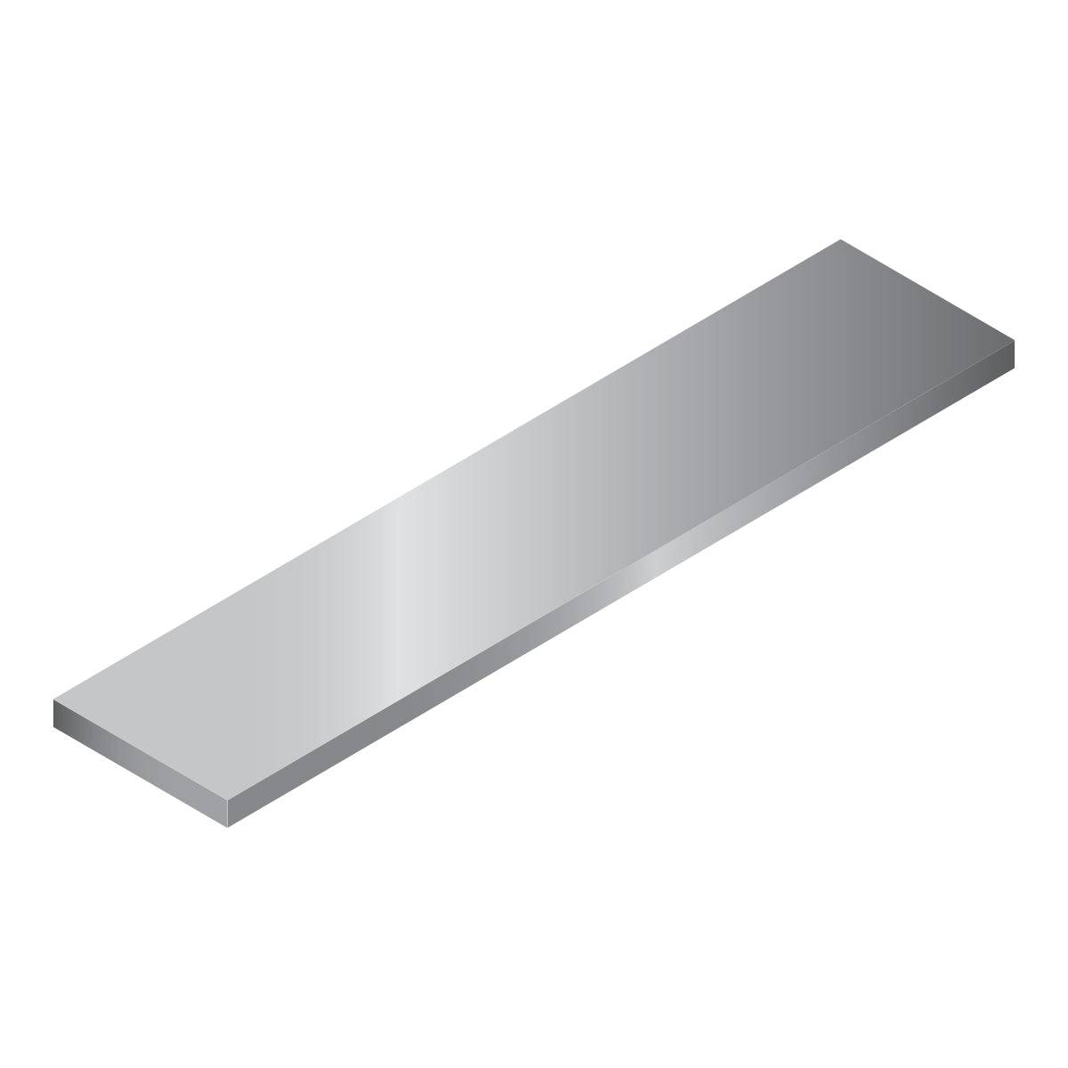 Platina Decorativa 2". Espesor 3.00 Mm Largo 5.85 Mts. Material 6063-T5. Acabado Anonizado Silver