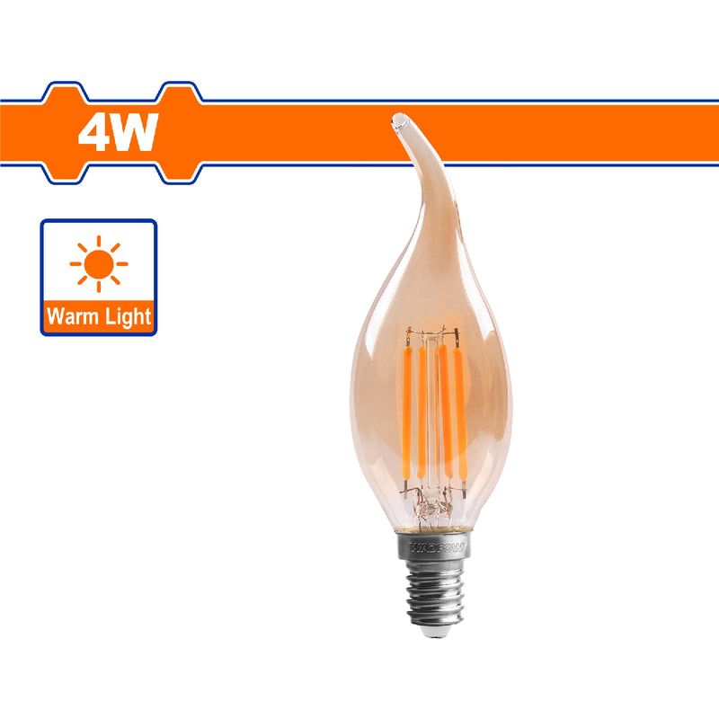 Bombillo Lágrima LED 4W 2200K 100~240V/50-60Hz. Luz Cálida. 15000 horas. 400 Lumens. Base E14.