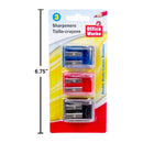 Sacapuntas de lápiz de 3 piezas, sacapuntas de doble hoja, 3c, b / c