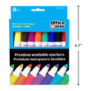 Marcadores Premium  de 8 piezas, lavables, caja de color