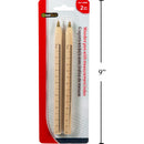 Bolígrafo de madera Desk Tech con índice de medidas, blíster, paquete de 2