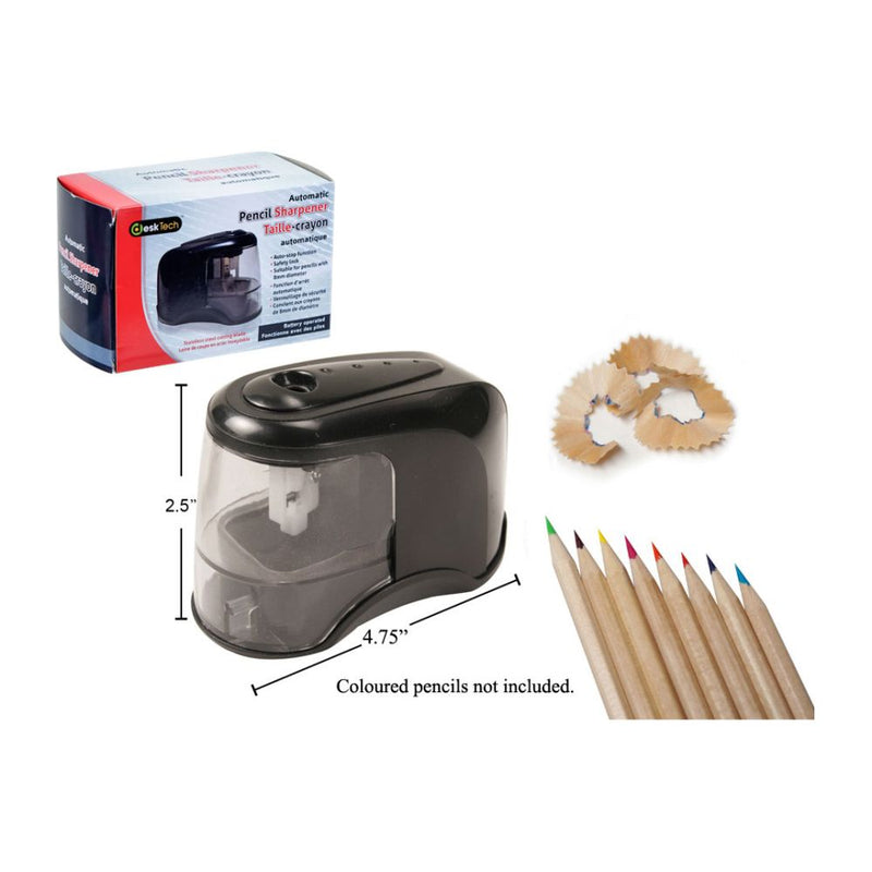 Desk Tech, sacapuntas automático, funciona con pilas