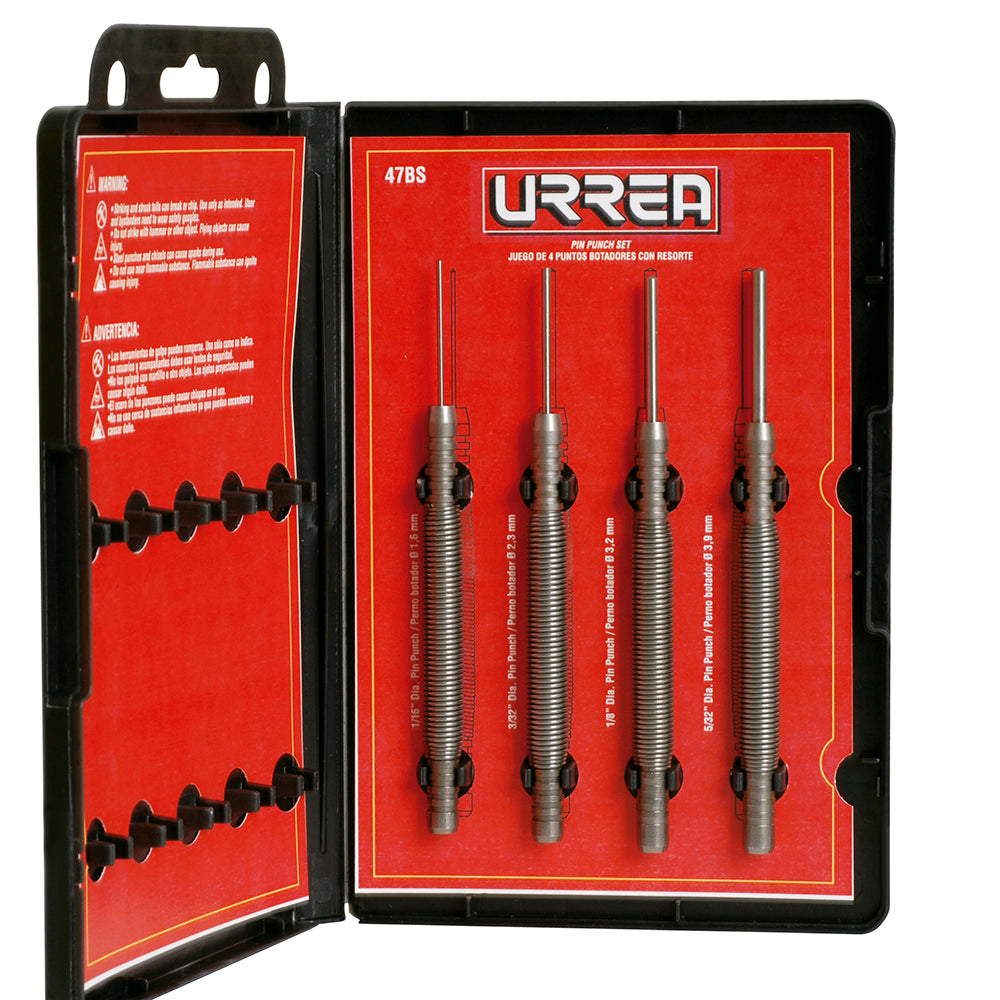 Juego de 4 botadores centro punto con resorte Urrea