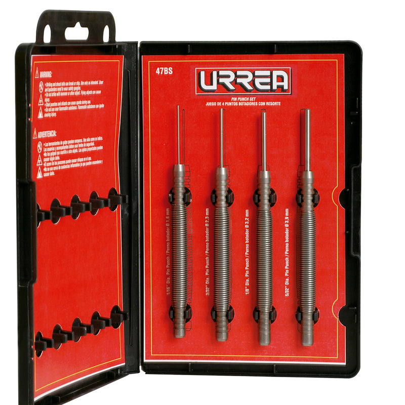 Juego de 4 botadores centro punto con resorte Urrea