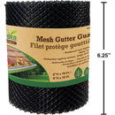 19ft. Protector malla para canales y canaletas de agua, 6.3 " Hx19ft evita que se llene de hojas