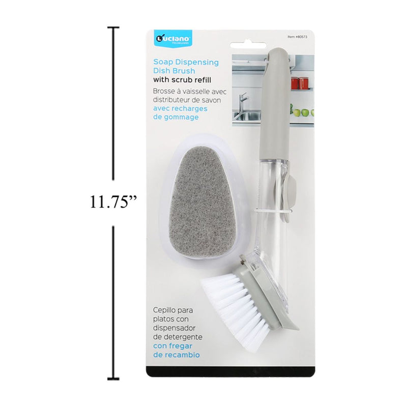 Cepillo Dispensador de Jabón Luciano con recambio para fregar