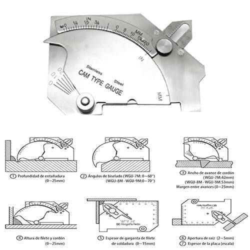 MG-8 CAM TYPE WELD GAGE. Medidor De Cordones De Soldadura.