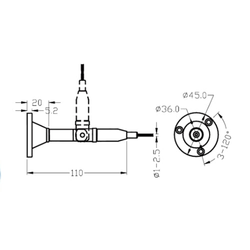 Base para cable Articulado-Movil.