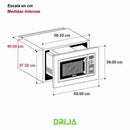 Horno Microondas Empotrable. Florencia 25 L.