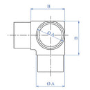 Conector "T" Esquinero Para Tubo De 2".