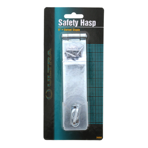 Aldaba de zinc giratoria de 6" con tornillos