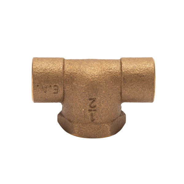Conector T de cobre de 1/2" con entrada hembra
