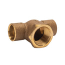 Conector T de cobre de 1/2" con entrada hembra