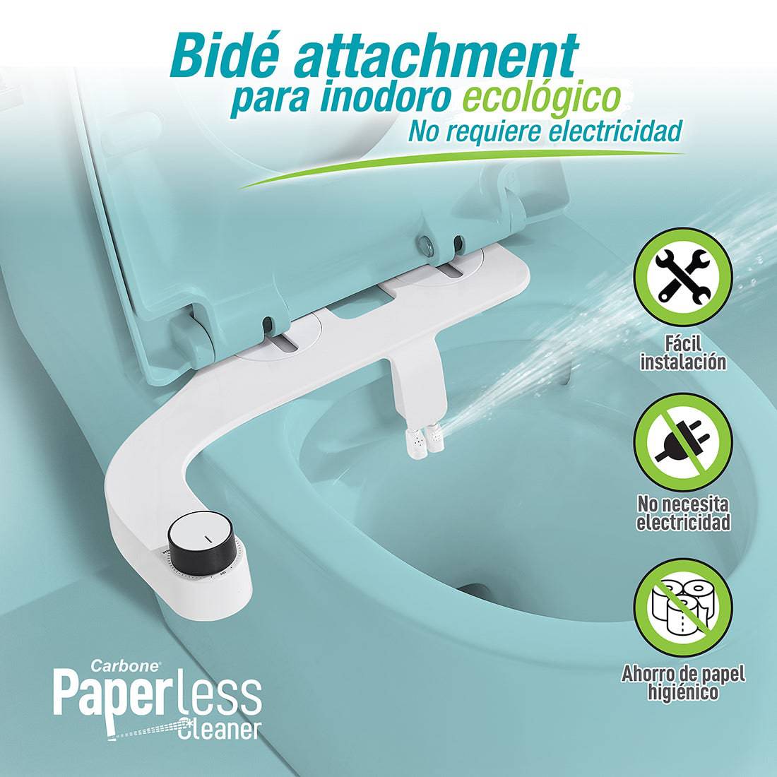 Accesorio Bidé Para Asiento De Inodoro. Paperless Cleaner