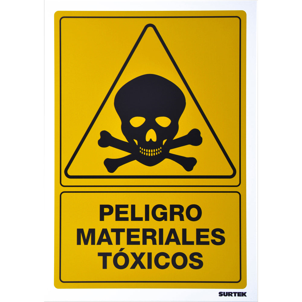 Letrero "Materiales tóxicos" Surtek