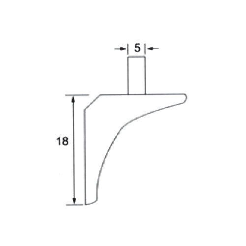 Pin para repisas de vitrinas y exibiciones. Cromado ( se vende por unidad)