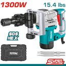 Demoledor SDS HEX 1300W, 110V-120V~60Hz, 0-3800Bpm, 20J (Maletín,Cinceles,1 Set De Escobillas.)