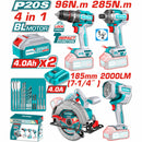 Super Combo del Mes Total 20V Taladro 96Nm Atornillador 285Nm Sierra y Lámpara 22.5W COMBOS POCAS UNIDADES
