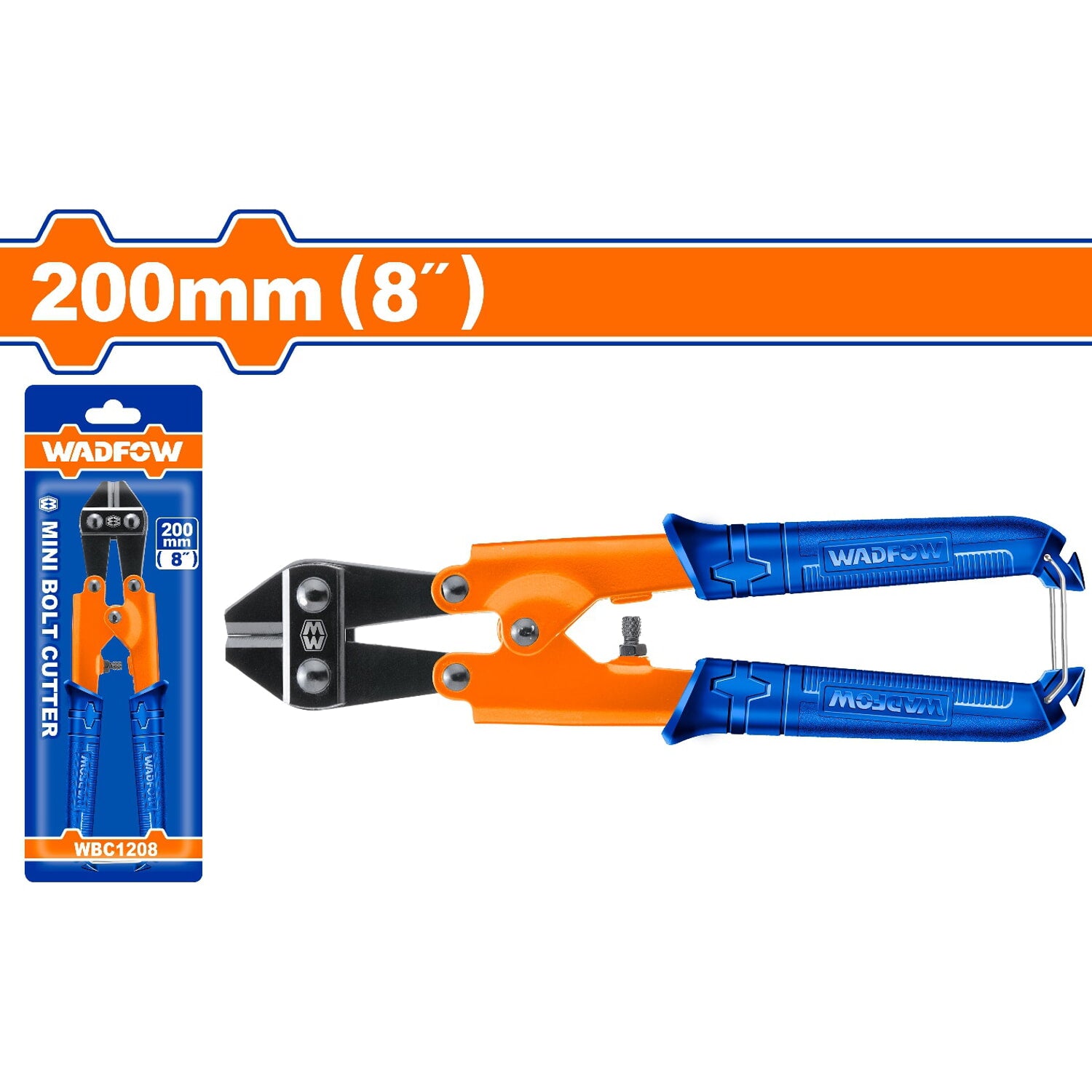 Mini cizalla 8" Alicate para cortar alambre. 65Mn. Cabezal de corte. Mango ergonómico.