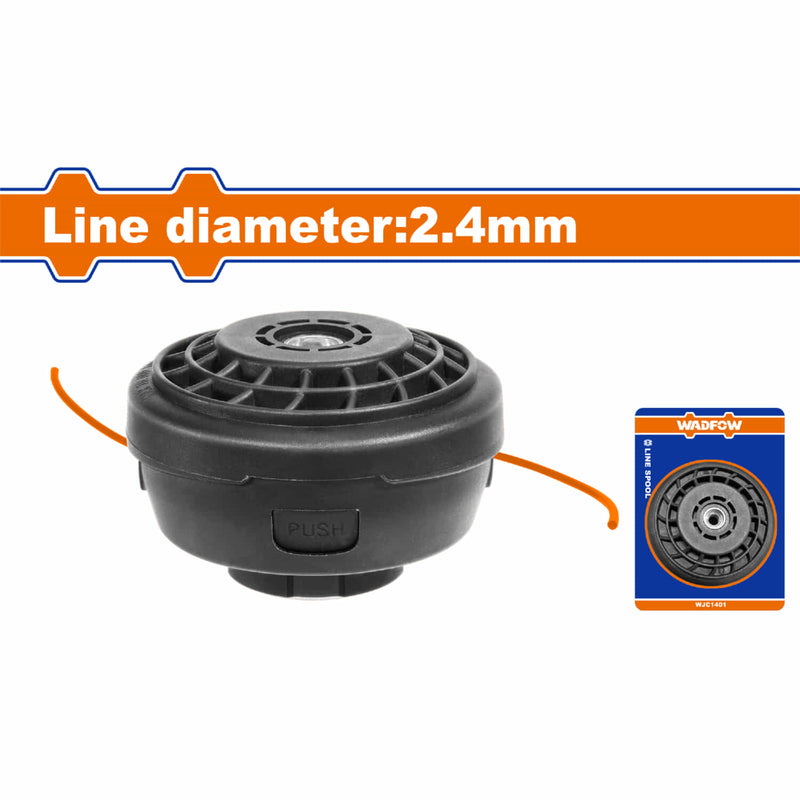 Rollo de linea para desmalezadora 2.4mm de diametro 2.5mm de longitud. Compatible con WGM1543 WGM2543 WGM1552 WGM2552 WGM1562 WGM2562 WGM4552 WGM3A52