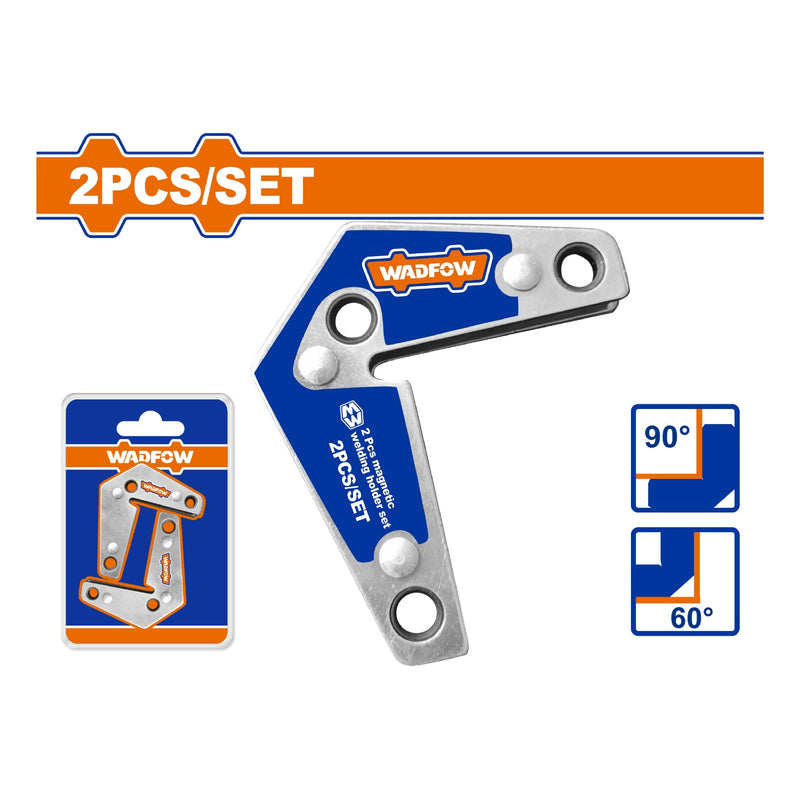 Soportes Magnéticos para soldadura tipo V con ángulos de 60° y 90° Juego de 2 piezas. Escuadra Mágnetica.