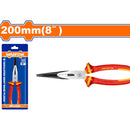 Alicate de punta doblada 200mm(8") de mango aislado. Acabado negro pulido. Soporta 1000V