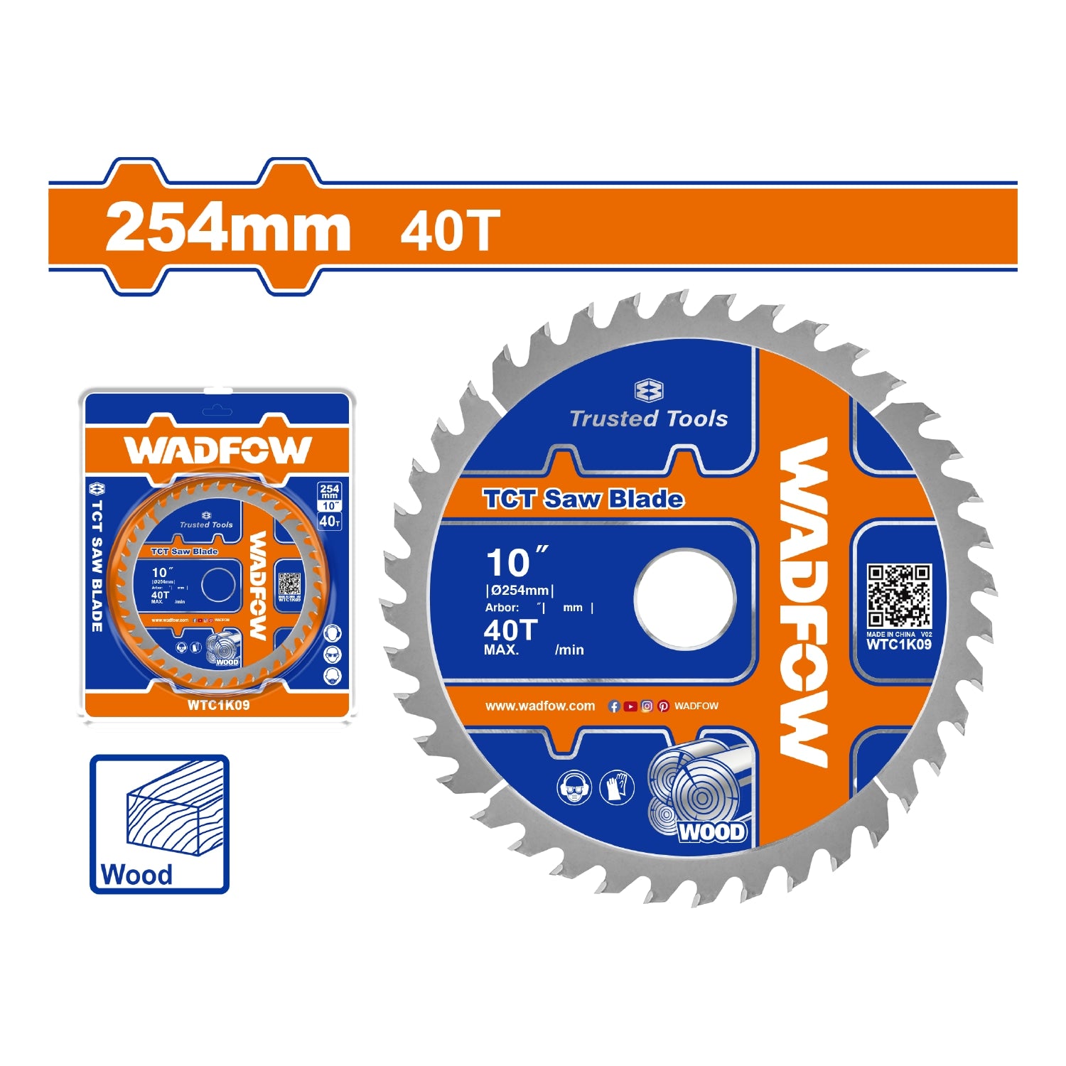 Disco De Corte Sierra TCT 10" 40T Anillo Reductor 16mm Corte De Madera. Ideal Sierra Circular.