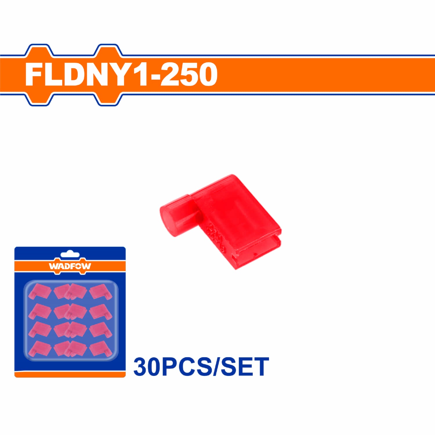 Terminales conectores para cables eléctricos FLDNY1-250 Set 30 pzas Color rojo Crimpado eléctrico.