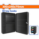 Caja de llaves. Capacidad de 80 llaves Dimensiones externas (H*A*P): 12"x9.5"x3" (30x24x7.5cm) Apertura con llave. Caja de seguridad para llaves tipo armario.