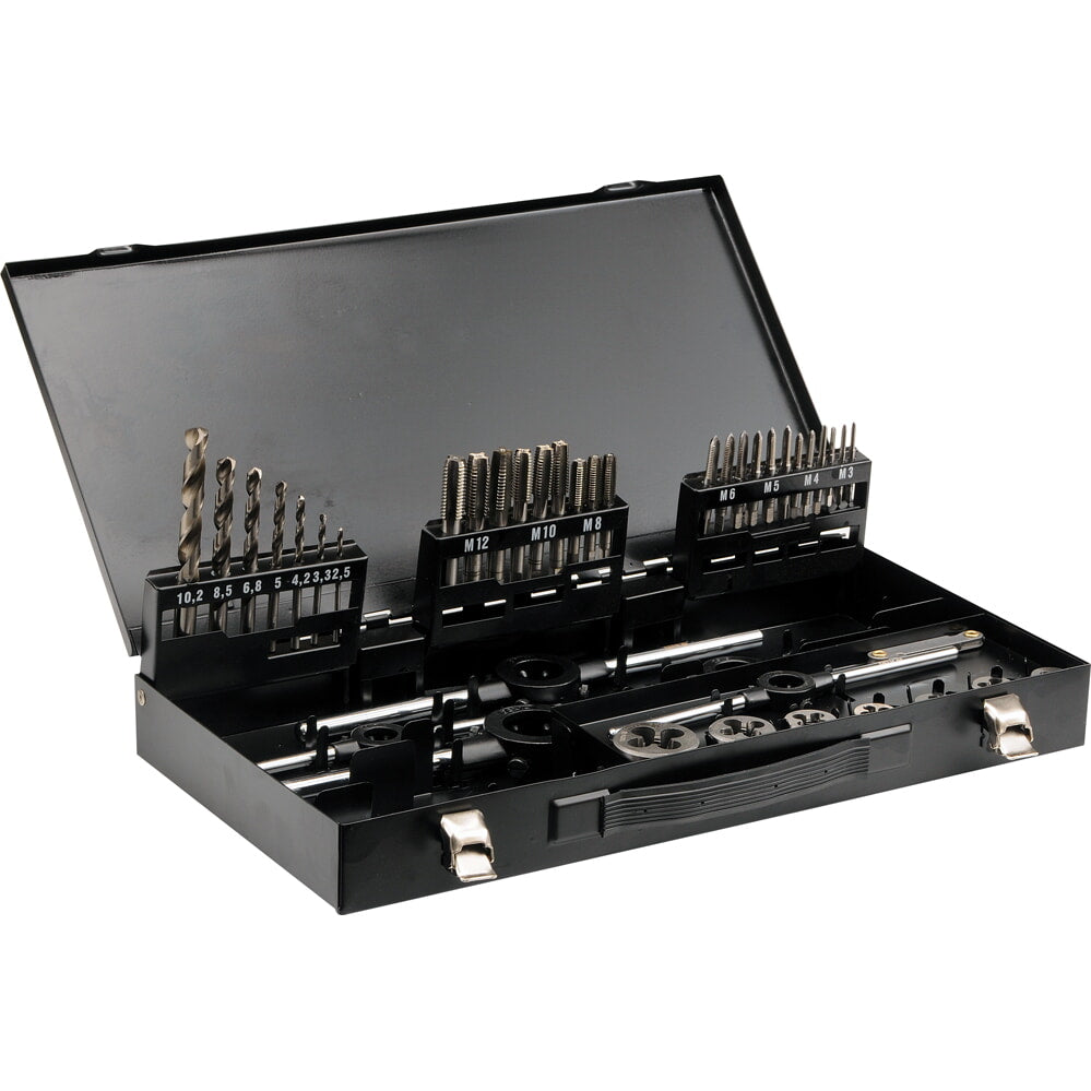 Juego de Machos y terrajas M3-M12 44PCS