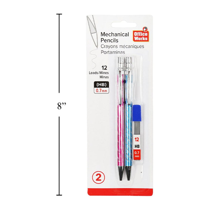 Lápiz mecánico de 2 piezas, 2 estilos, lápiz con 12 derivaciones