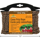 Cuerda soga de polietileno de camuflaje para acampar, 50 'x .25 "