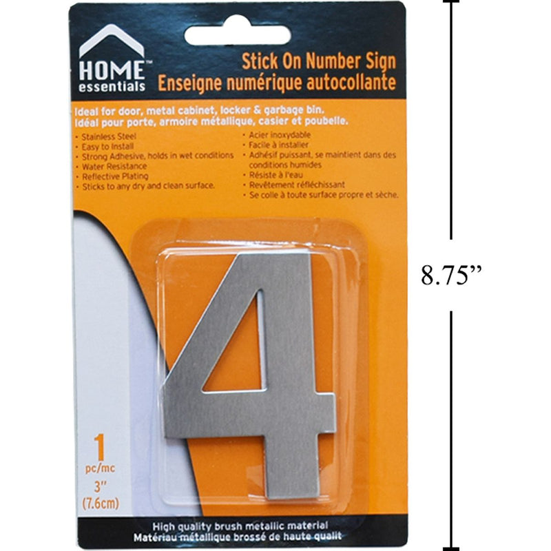 Letrero Señal numérica adhesiva de 3"