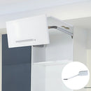 Mecanismo Hidráulico para Puertas gabinetes cocina Abatibles. Sistema de Apertura Vertical para Muebles Altos. (Par) Brazos con Bisagras Incluidas.