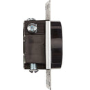 Receptáculo de montaje empotrado de 50 amperios, 125/250V, NEMA 14-50R, 3P, 4W, color negro