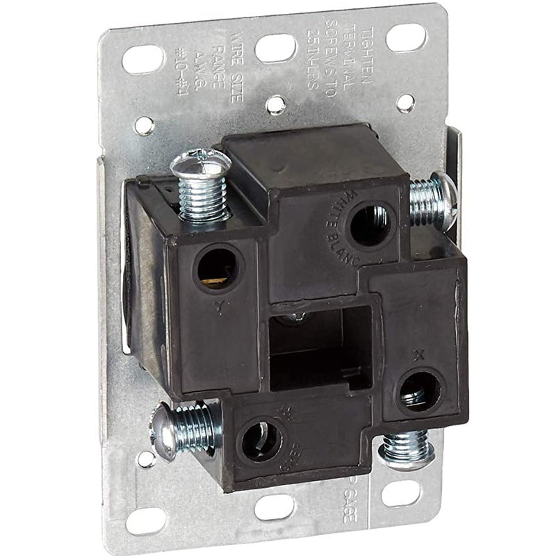 Receptáculo de montaje empotrado de 50 amperios, 125/250V, NEMA 14-50R, 3P, 4W, color negro