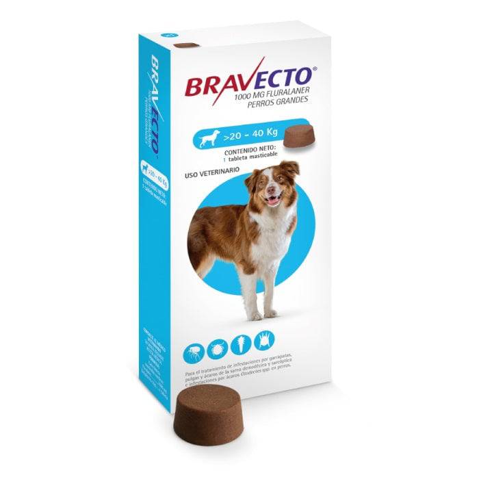 Bravecto De 1000Mg Para Perros Grandes (20-40Kg)