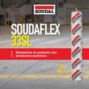 Sellador Autonivelante Salchicha 600 ML Soudaflex 33SL, color gris Para suelos de Poliuretano.