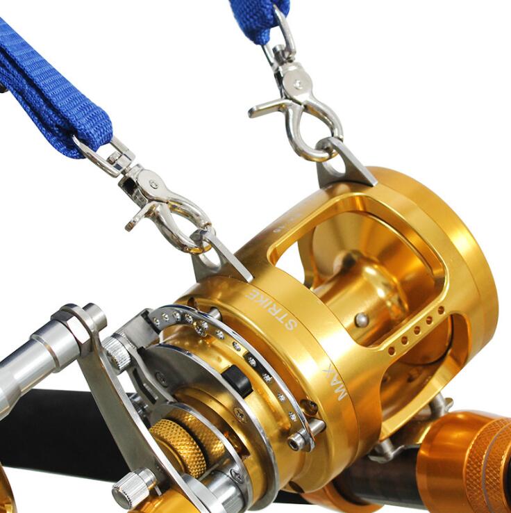 Cinturón arnés soporte de caña pesca Azul