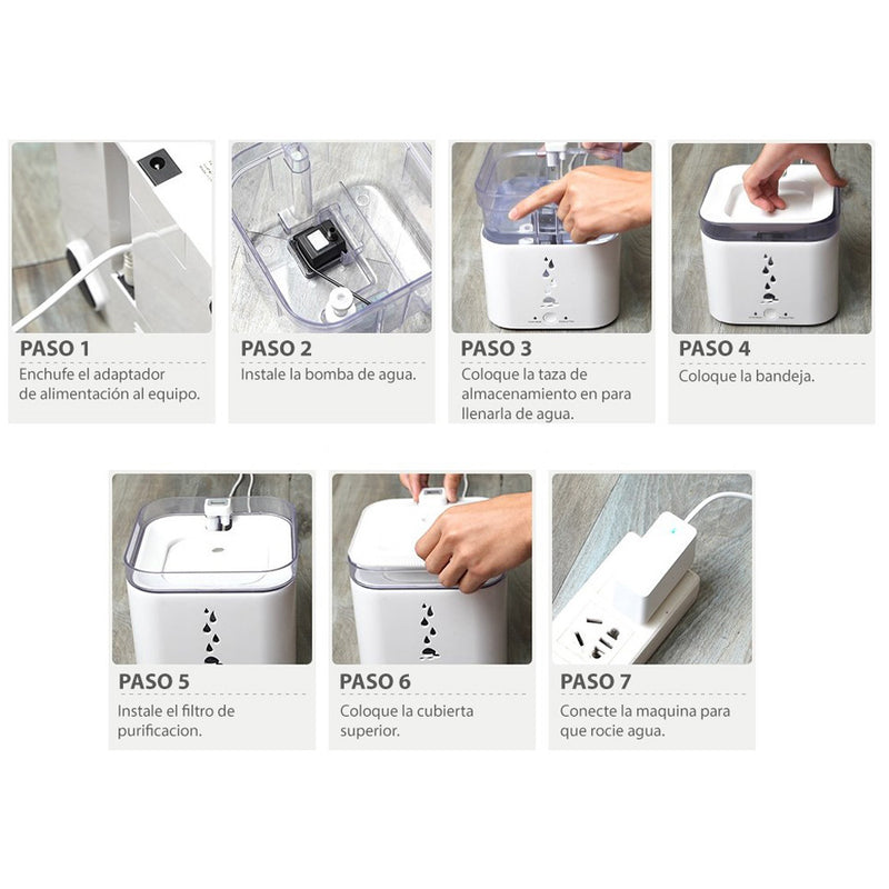 Bebedero de agua automático para mascotas 2.75 Lts.