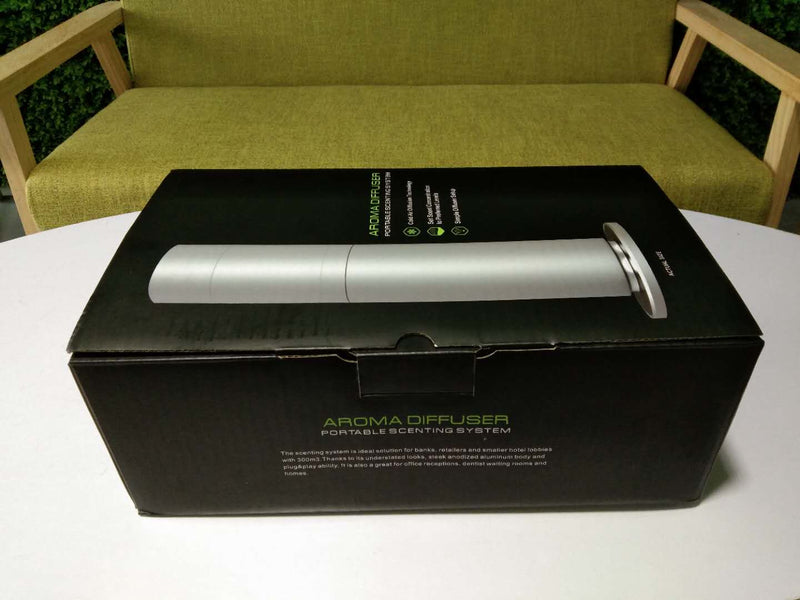 Difusor de aroma para casa u oficina. Capacidad 65m2. Botella de 130ml . De apoyar.