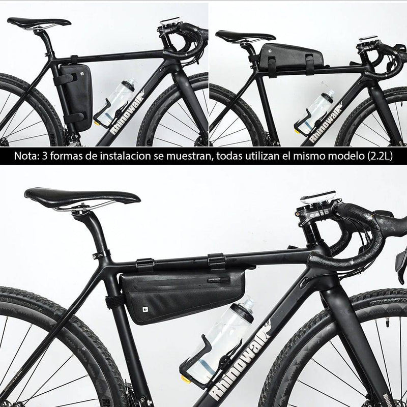 Bolso Impermeable Para Bicicleta 2.2L, Para Anclar Al Tubo Central De Cuadro Rhinowalk