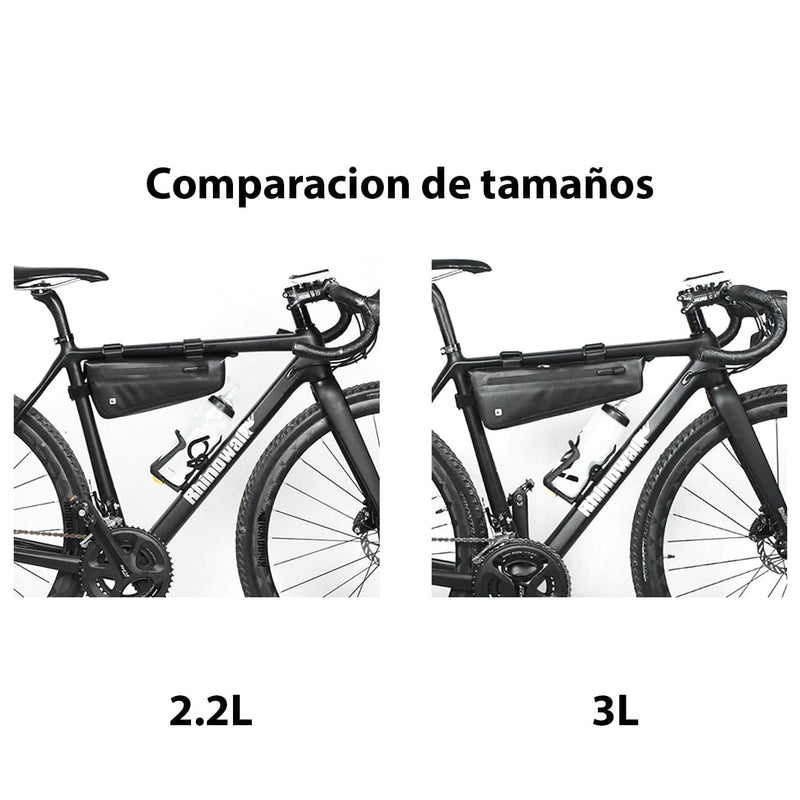 Bolso Impermeable Para Bicicleta 2.2L, Para Anclar Al Tubo Central De Cuadro Rhinowalk