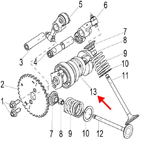 Arbol de levas (K-BLADE125)