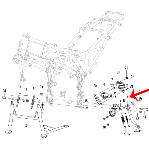 Caballete lateral (TRK502X / 752S)