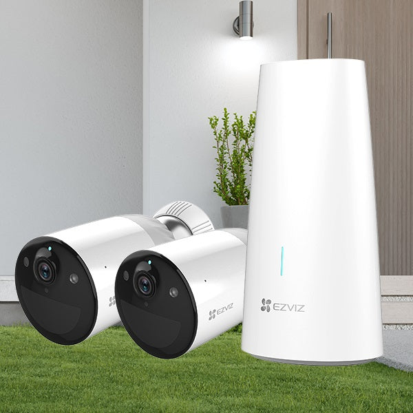 Kit de 2 cámaras de seguridad inteligente para exteriores, con wifi. 2MP 1080p. EZVIZ