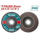 Disco flap de lija Laminado de 115 mm (4-1/2") × 22.2 mm (7/8"), P40